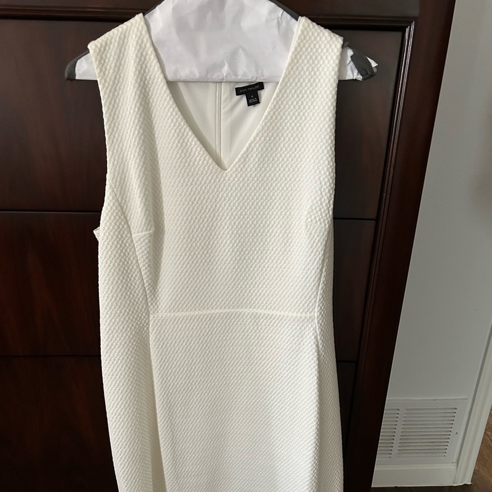 White Ann Taylor sleeveless dress
